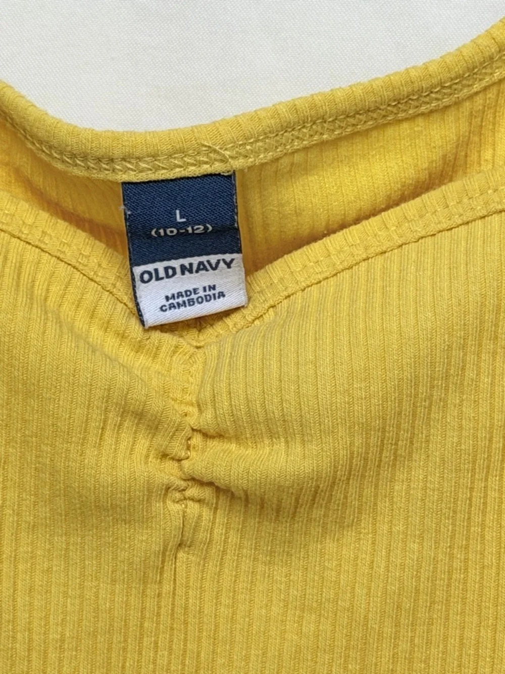 Old Navy Bright Yellow Ribbed Tank Top for Women